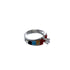 Genuine Sterling Silver Multicolor Inlay Cubic Zirconia Zuni Jewelry Ring Size 5-3/4 AX127098